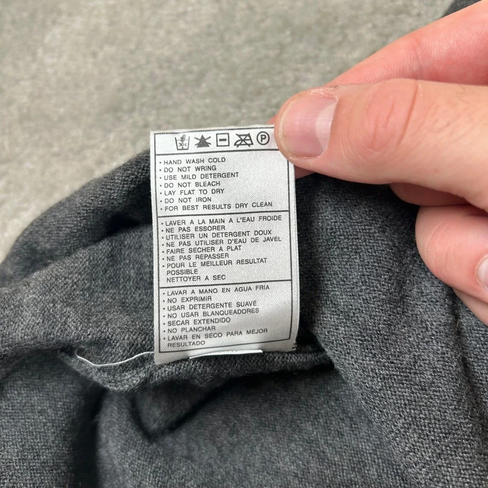 Nike Golf Sweater Vest Mens Large Gray 100% Merino Wool V-Neck Sleeveless Knit